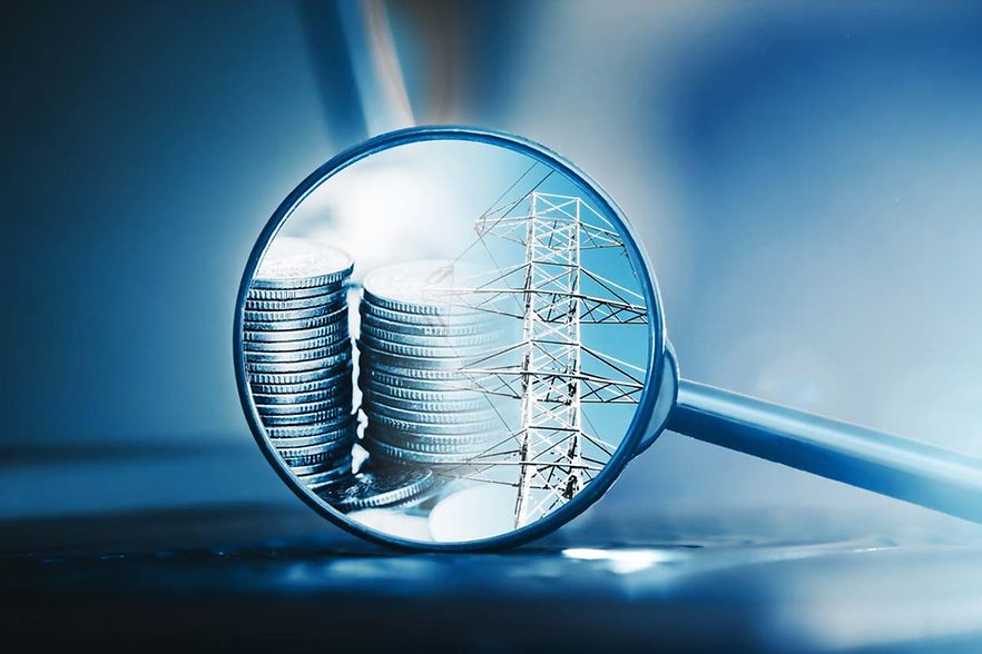 Electricity,Prices,Background.,Household,Expenses,Rising.,Electrical,Pole,And,Cash.