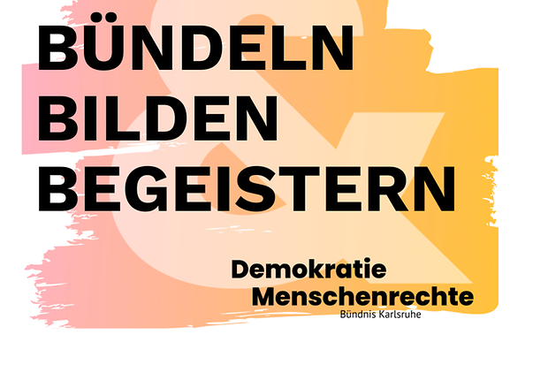 Grafik mit Schrift: Bündeln, Bilden, Begeistern