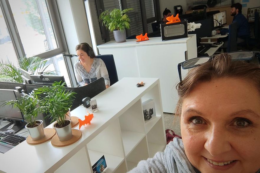 Austausch zwischen Veronika Pommer und den Gr&uuml;ndern der Inline Process Solutions GmbH. 