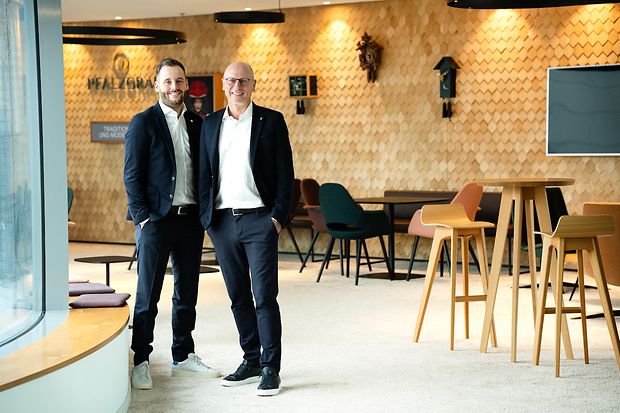 Dirk und Tim Br&uuml;nz, Gesch&auml;ftsf&uuml;hrer der Pfalzgraf Konditorei GmbH