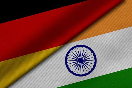 Flagge Deutschland und Indien
