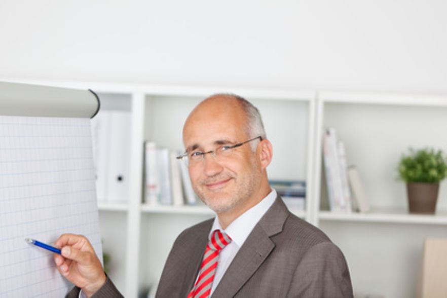 Unternehmer am Flipchart