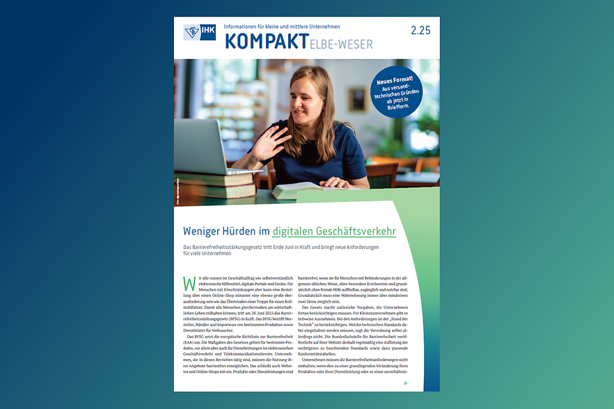Kompakt Elbe-Weser 2.24 (nicht barrierefrei, PDF-Datei) Titelseite der KOMPAKT (nicht barrierefrei, PDF-Datei)