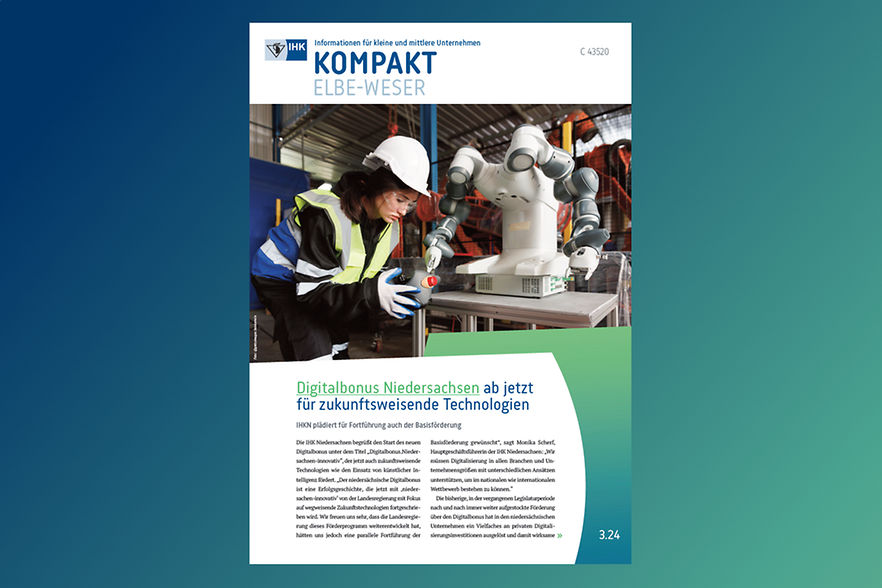 Kompakt Elbe-Weser 3.24 (nicht barrierefrei, PDF-Datei) Titelseite der KOMPAKT (nicht barrierefrei, PDF-Datei)
