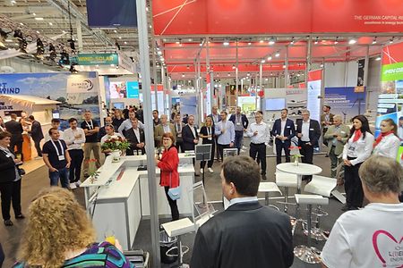 Der Firmengemeinschaftsstand Berlin-Brandenburg der Wind Energy Hamburg