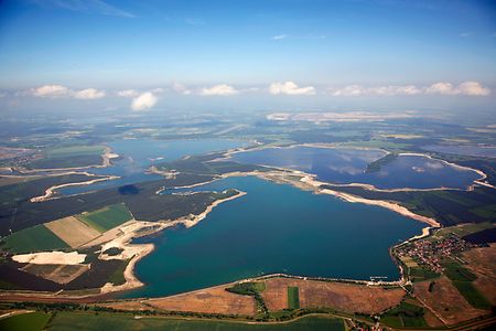 Luftaufnahme Geierswalder, Sedlitzer und Partwitzer See