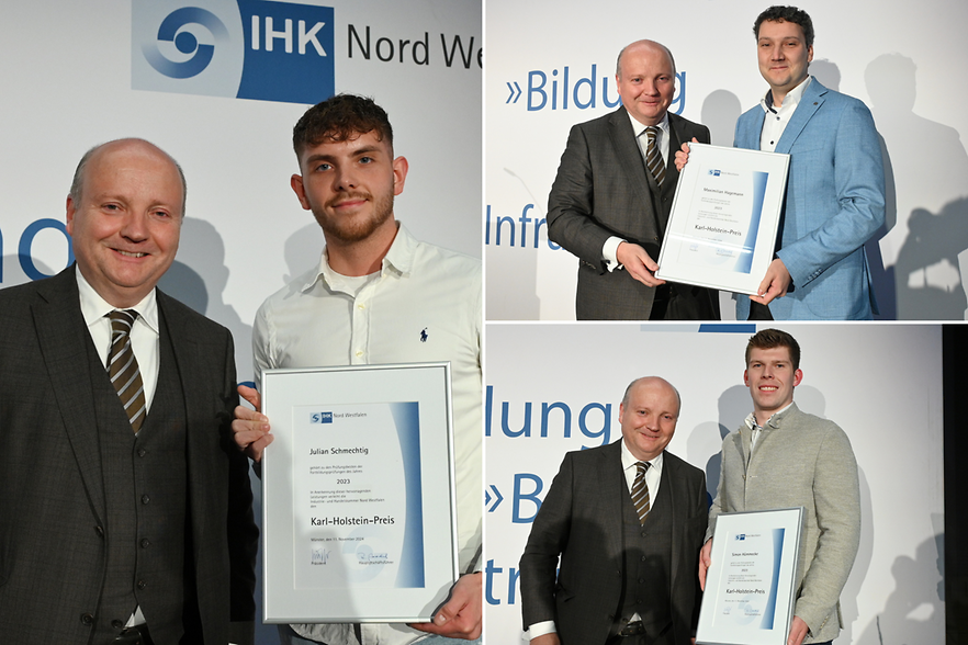 IHK ehrt Fortbildungsabsolventen mit Karl-Holstein-Preis