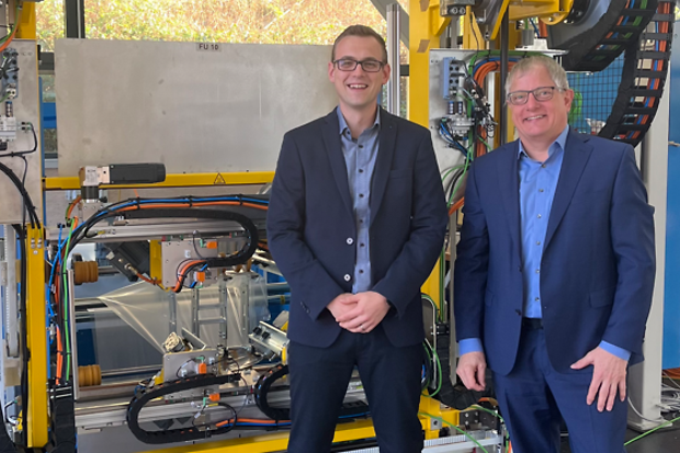 Raphael Peteroff und Horst Fritz von der Fritz Automation GmbH.