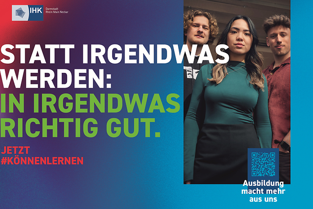 Grafik der Kampagne. Statt irgendwas werden: In irgendwas richtig gut.