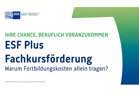 Titelseite des KI-Videos zur ESF-Fachkursf&ouml;rderung