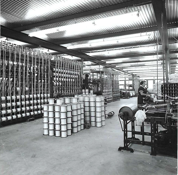 Blick in die Produktionshalle von 1985