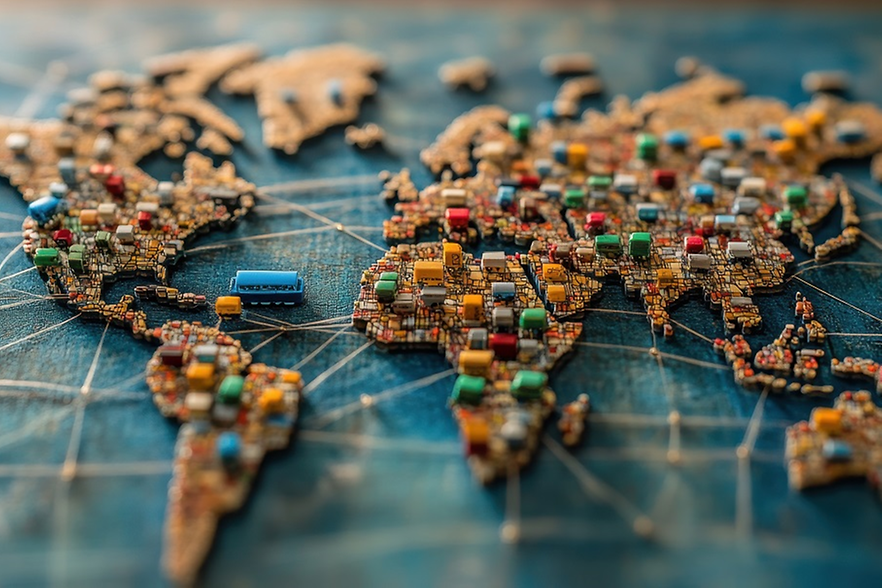 IHK-Arbeitsgemeinschaft Rheinland-Pfalz zu Umfrage „Going International 2025“ Container auf Kontinenten