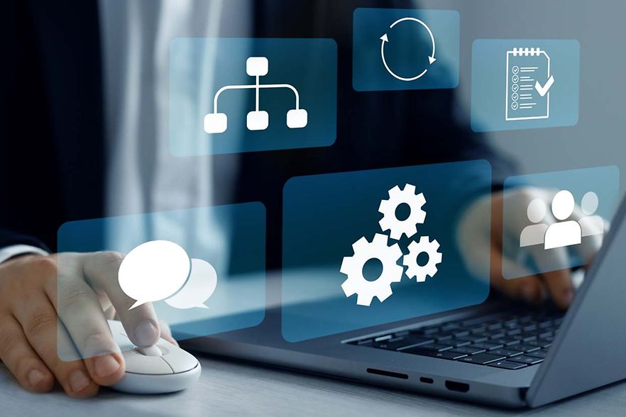 Businessman,Who,Works,At,Laptop,For,Technology,Development.develop,Efficiency,Of