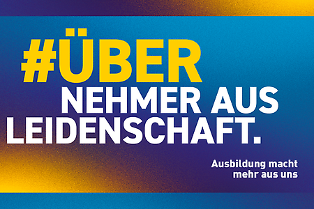 eine Grafik mit dem Schriftzug Übernehmer aus Leidenschaft