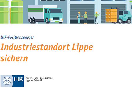 Das Bild zeigt das Coverfoto zum IHK-Positionspapier Industriestandort.