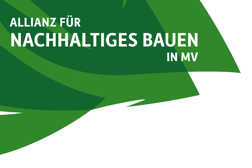 ein Logo mit dem Schriftzug Allianz für nachhaltiges Bauen in MV