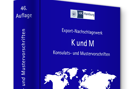 Auf dem Bild ist das aktuelle Buchcover der Konsulats- und Mustervorschriften, 46. Auflage zu sehen.