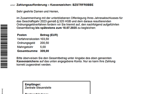 2025-07 Phishing Bundeszentralamt für Steuern
