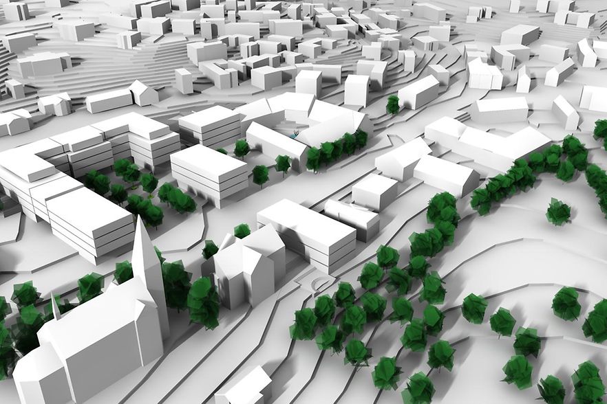 Render of a city model