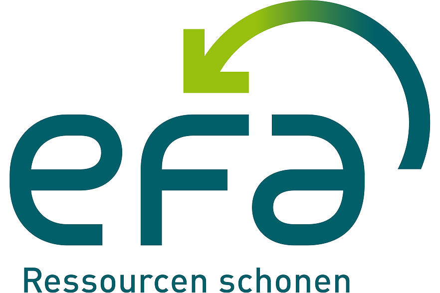 Logo der Effizienz-Agentur NRW mit dem Schriftzug &bdquo;efa &ndash; Ressourcen schonen&ldquo;