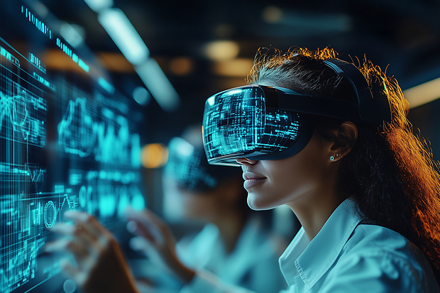 Frau mit VR-Brille