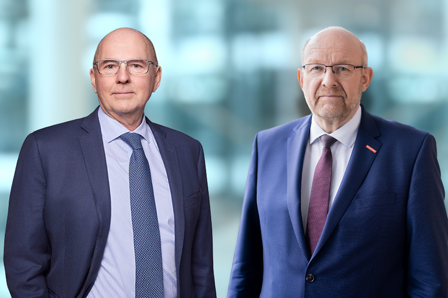 Fotocollage: IHK-Präsident Heinz-Herbert Dustmann (l.) und HWK-Präsident Berthold Schröder
Copyright Fotocollage