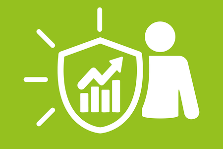 Grafisches Icon zum Thema Verteidigung und Wirtschaft