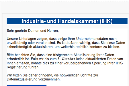 Bild einer Fake-Mail