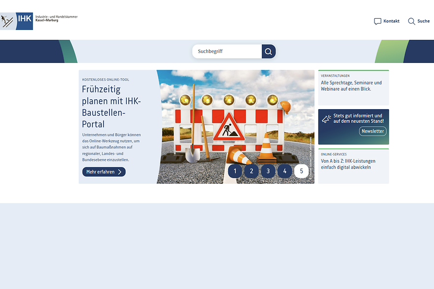 Screenshot Website neu