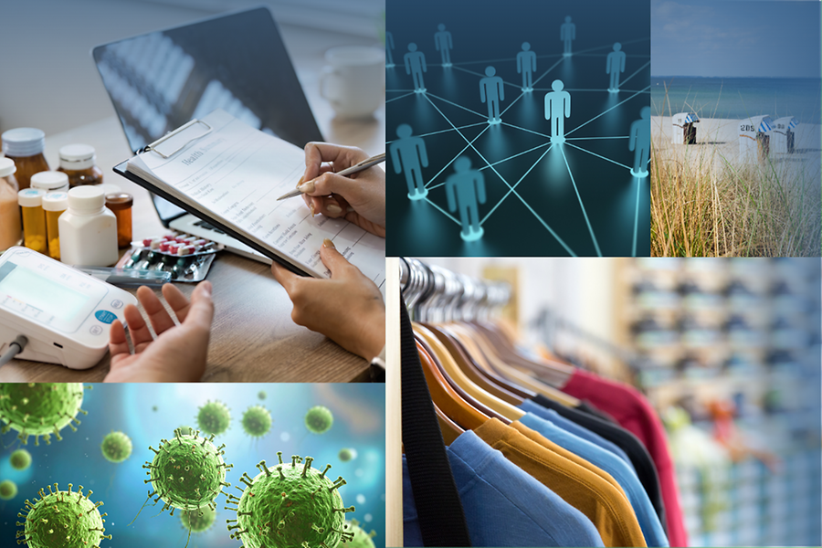 Grafik Handel, Tourmus, Gesundheit