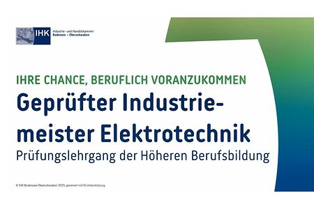 Titelseite des KI-Videos zum Gepr&uuml;ften Industriemeister Elektrotechnik