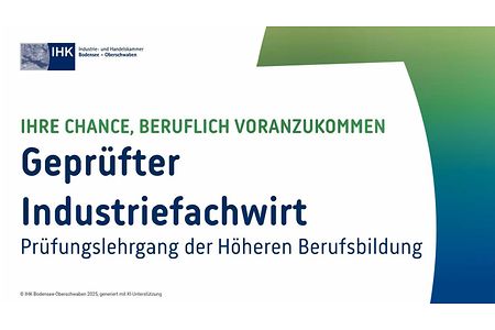 Titelseite des KI-Videos zum Gepr&uuml;ften Industriefachwirt