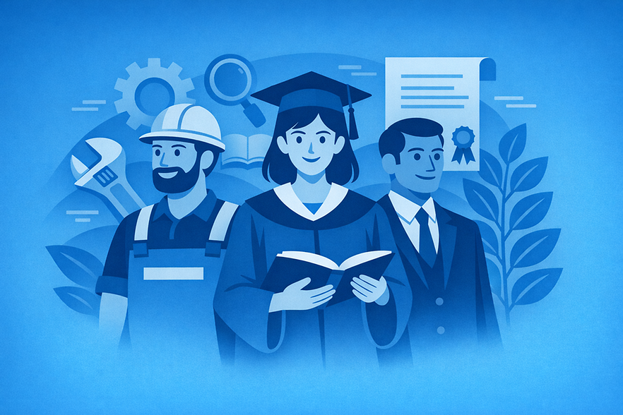 Illustration Fachkr&auml;fte und Bildung