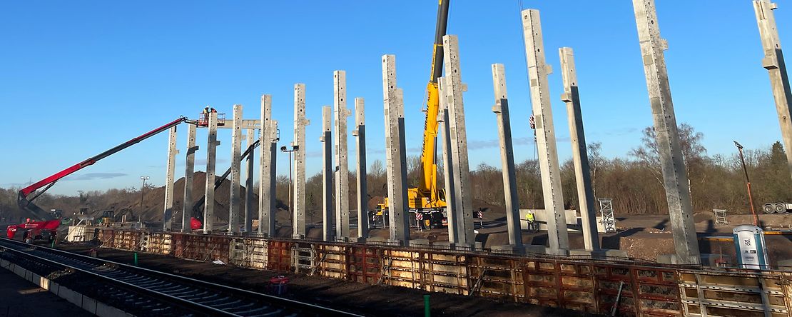 Baustelle: Das ehemalige Bahnbetriebswerk in Gelsenkirchen-Bismarck
