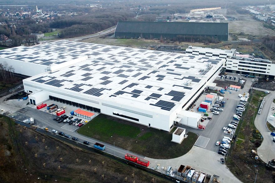 Luftbild des Thalia Omni-Channel-Hub in Marl