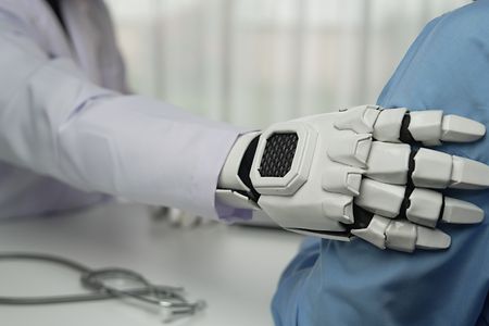 Robotic Hand Assisting Human Patient in Medical Consultation Session