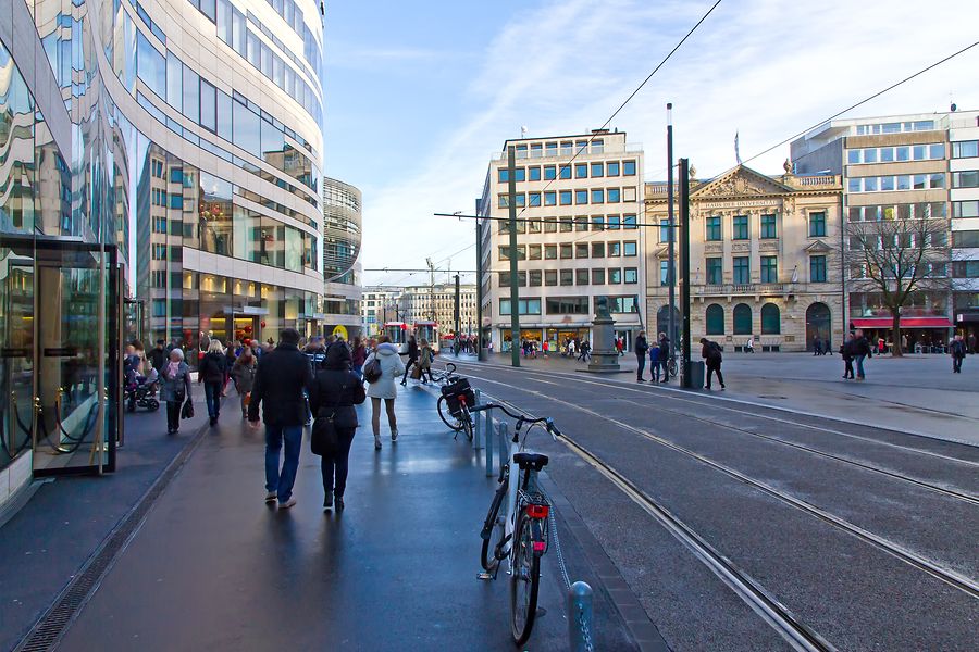 Blick in die Düsseldorfer Königsallee