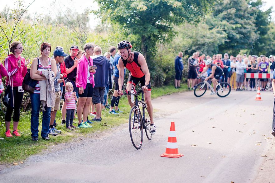 Andreas Oeding beim Fahrradfahren