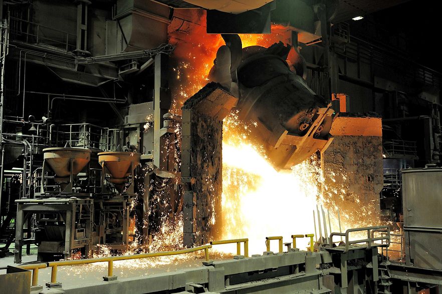 Maschine in Produktion im Stahlwerk