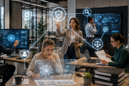 Team arbeitet an KI-Compliance