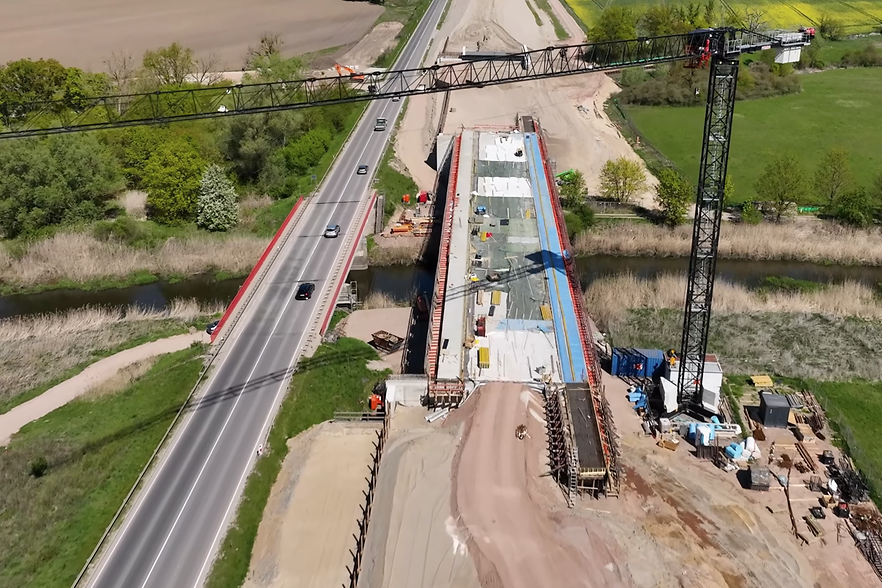 A14 &ouml;stl. RiFa Bauwerk &uuml;ber den Aland