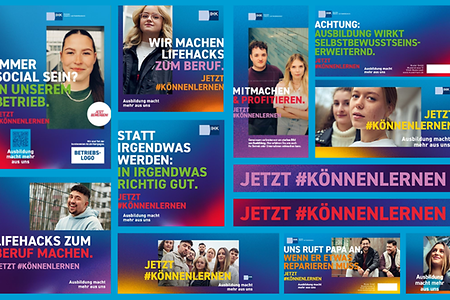 Screenshot Werbematerialien Ausbildungskampagne Jetztk&ouml;nnenlernen