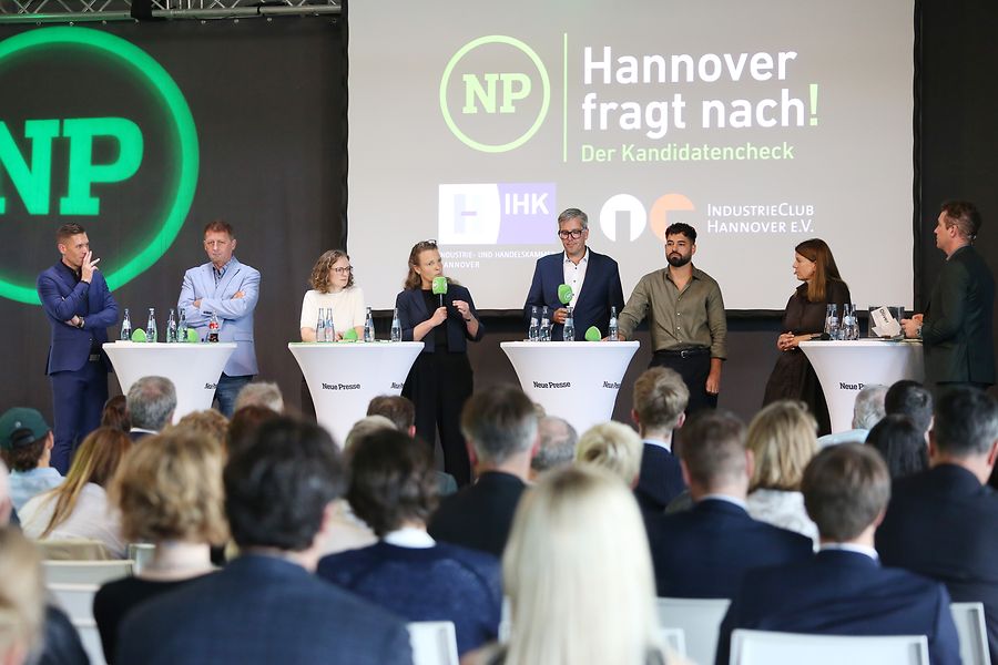 Wahl-Talk mit Kandidierenden zum Regionspräsidentenamt mit IHK, NP und Industrie-Club Hannover