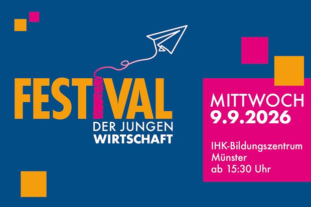 Grafik der Veranstaltung Festival der jungen Wirtschaft am 9. September.