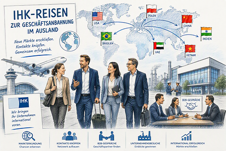 IHK-Reisen zur Ge&shy;sch&auml;fts&shy;an&shy;bah&shy;nung im Au&shy;sland
