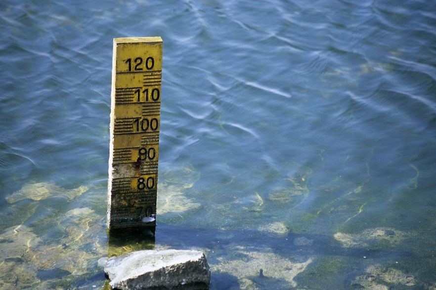 Messstand Pegelstand im Wasser