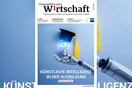 Titelbild zur K&uuml;nstlichen Intelligenz in der Ausbildung mit Roboterhand