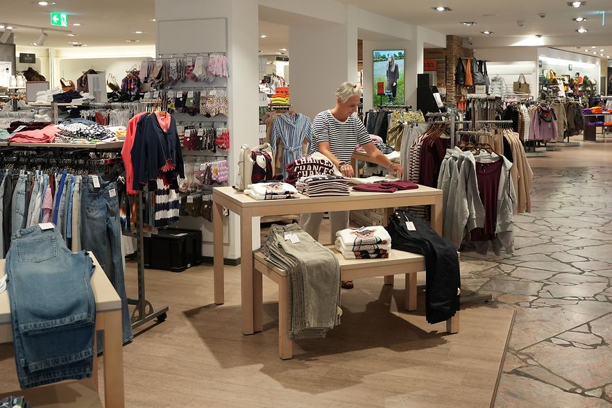 Blick in ein Modehaus