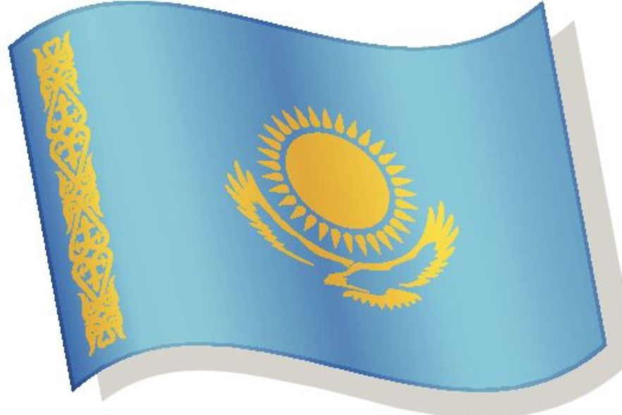 Flagge des Landes Kasachstan