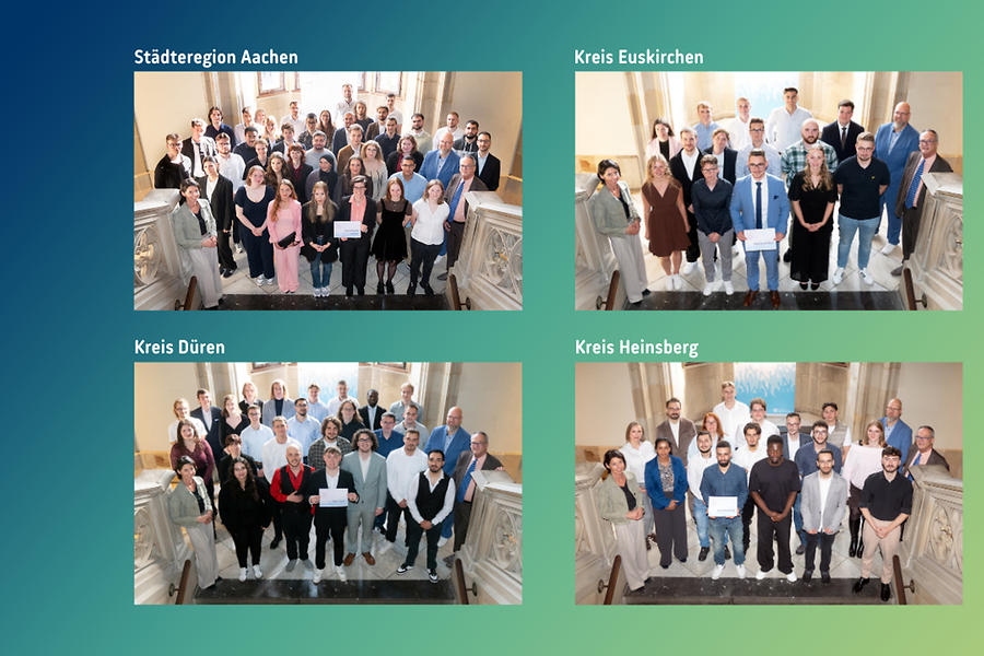 Collage aus vier Gruppenbildern